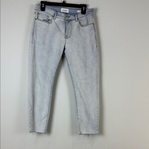 Frame Denim Le Garcon Crop Women's Light Wash Cropped Jeans Size 28